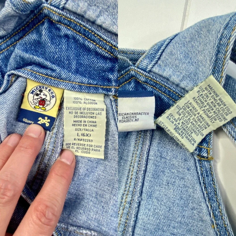 Vintage Mickey & Co Minnie Mouse‎ Denim Overall Dress, Size 6X